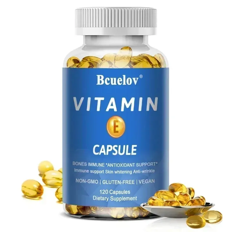 Bcuelov Vitamin E Softgels Antioxidant Supplements Easily Absorbed - Supports Skin Heart & Immune Health Capsules Non-GMO — image 9