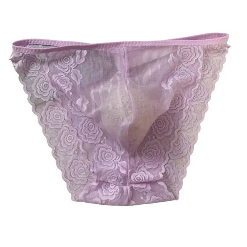 Men Seamless Lace Extreme Men's Panties Mesh Sheer Very Hot Lingerie Gay Sissy Bulge Pouch Bikini Briefs Underwear Underpants — image 4