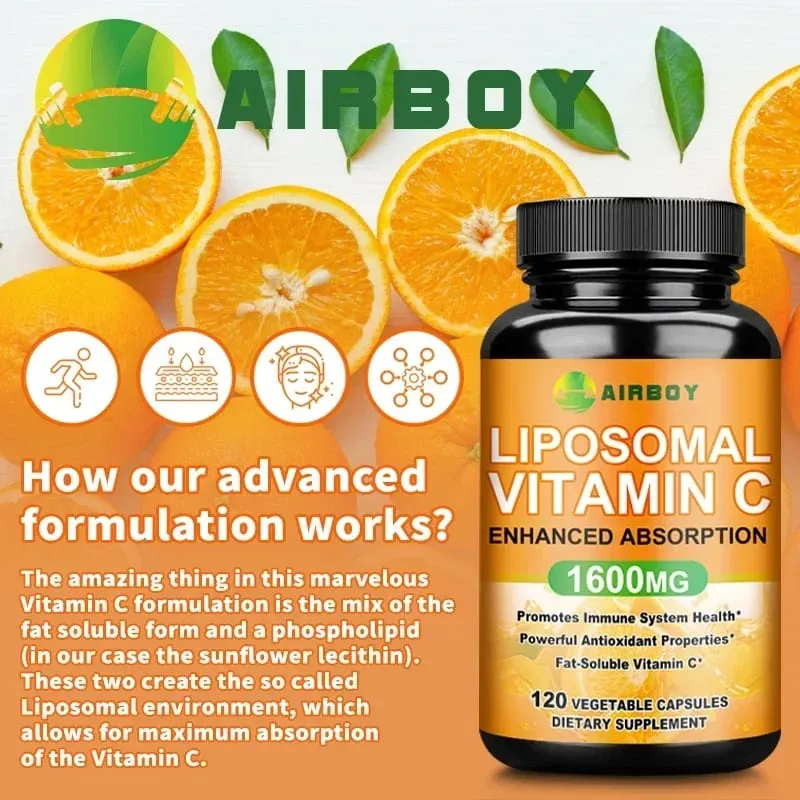 Liposomal Vitamin C - Immune Support Promotes Collagen Production Promote Fat dissolving Antioxidant — image 5