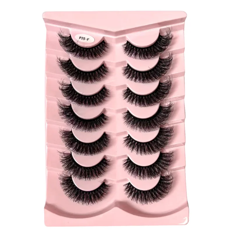 Κλασικές βλεφαρίδες 3D όγκου Faux Mink Lashes Φυσική εμφάνιση Χνουδωτές ψεύτικες βλεφαρίδες Wispy Cat Eye Lashes Αφράτες βλεφαρίδες 3D Mink — image 9
