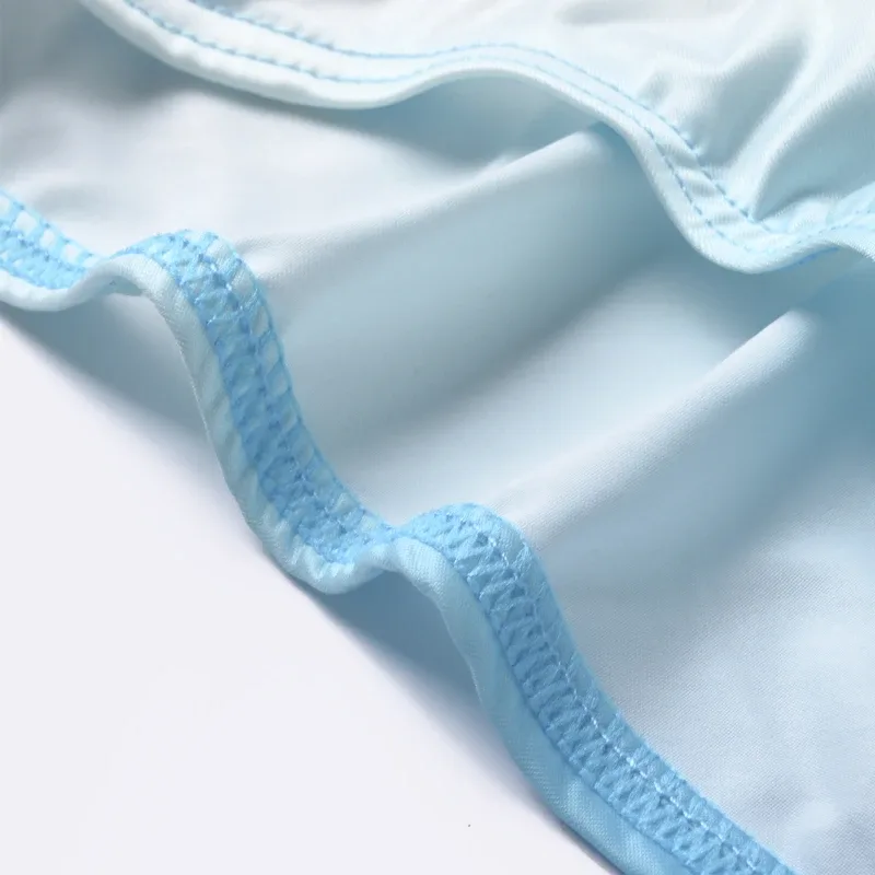 Ice Silk Mens Briefs Underwear With Gradient Color Pouch Breathable Sexy Bikini Slips Low Waist Male Butt-lifting Panties Cuecas — image 3