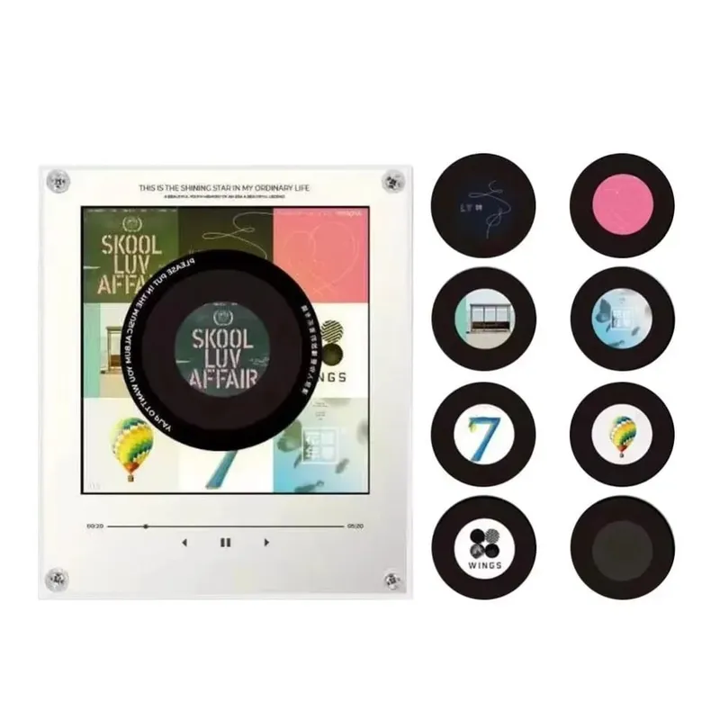 NFC Music Player Ψυγείο Μαγνητικό αυτοκόλλητο Ακρυλικό περιστροφικό μηχάνημα δίσκου Αυτόματη συσκευή αναπαραγωγής τραγουδιού για νυχτερινό φως ψυγείου — image 13