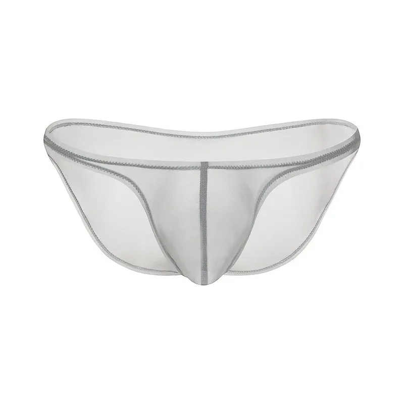 Ropa interior para hombre, bragas triangulares transparentes de seda de hielo delicadas, calzoncillos de cintura baja con personalidad — image 27