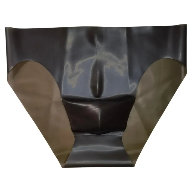 Latex Underwear Transparent Briefs Men's Rubber Convex Pouch Underpants Shiny Male Erotic Lingerie Triangle Panties Slip Homme — image 6
