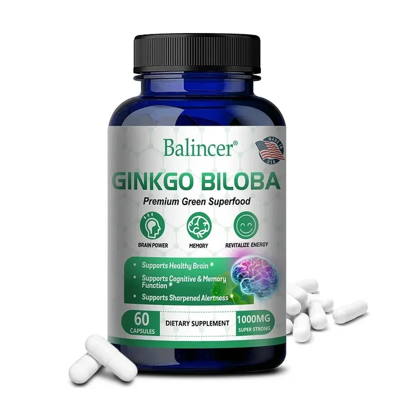 Ginkgo Biloba Extra Strength 1000mg ανά μερίδα - Υποστηρίζει τη λειτουργία του εγκεφάλου και την υποστήριξη της μνήμης 120 χορτοφαγικές κάψουλες — image 9