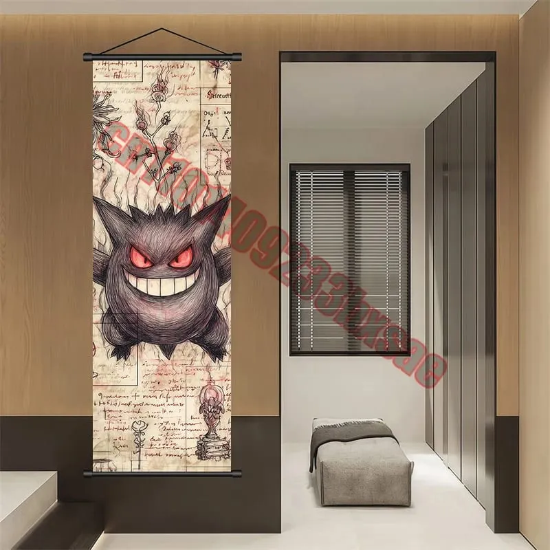 Έντυπη αφίσα Pokemon Έργα τέχνης τοίχου Anime Εικόνες Gengar Charizard Ζωγραφική Καμβάς Pikachu Κρεμαστά ρολά Διακόσμηση δωματίου στο σπίτι