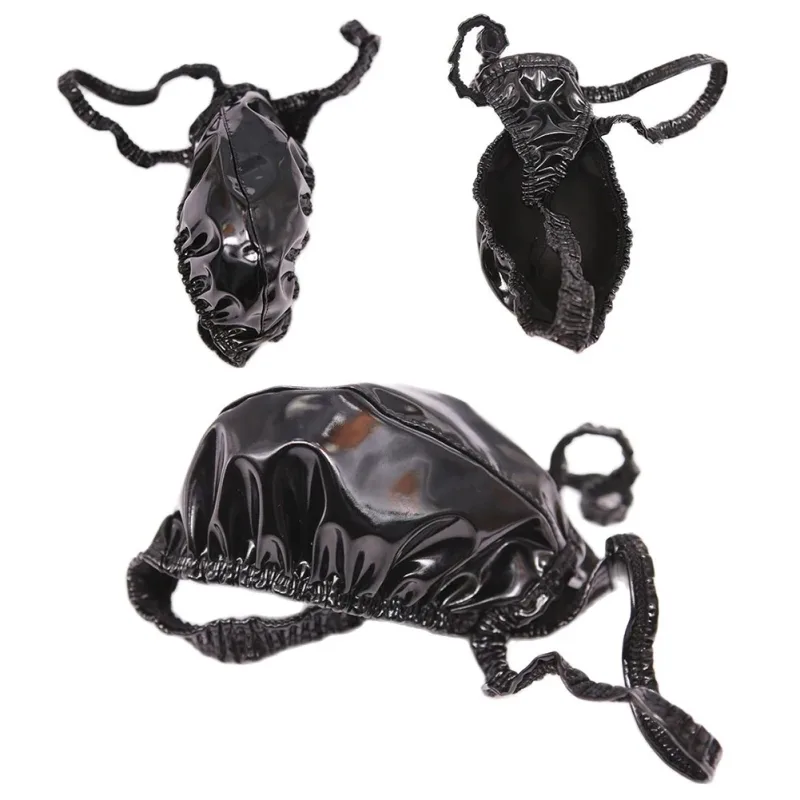 Sexy Men PVC Shiny U Convex Pouch Briefs Low-Rise G-string Latex Oil Gloosy Sexy Thong Carapace U Bulge Underwear — image 9