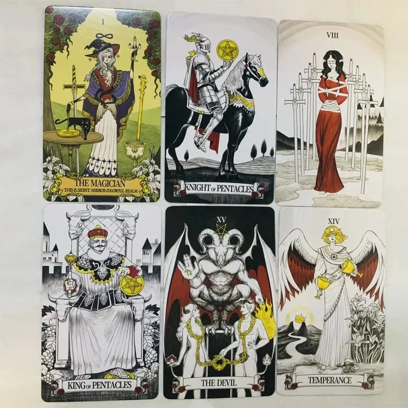 Secret Mirror κάρτες Tarot 80 τράπουλα 10x6,3 cm Divination Deck English Vision Edition Επιτραπέζιο παιχνίδι για πάρτι — image 6