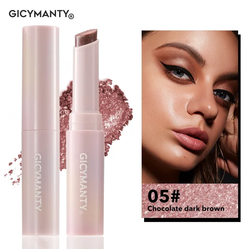 Shimmer Eyeshadow Stick מתייבש סרט מהיר נעילה אור שאינו דוהה ניצוץ צלליות פנים סימון שפתיים