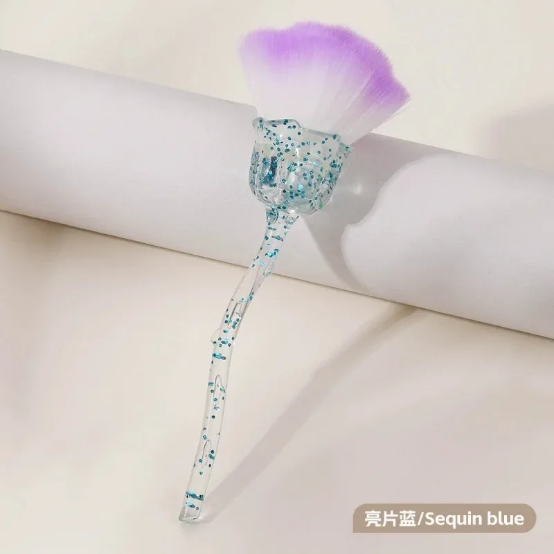 Pincel de maquiagem em formato de flor de rosa, redondo, pó solto, manicure, polimento de unhas, remoção de poeira, ferramentas de maquiagem de beleza