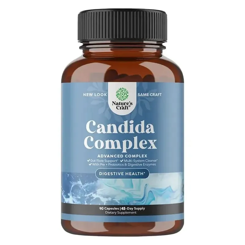 Candida Complex - Probiotics and Digestive Enzymes Natural Ingredients To Support Digestive Health and Intestinal Flora Balance