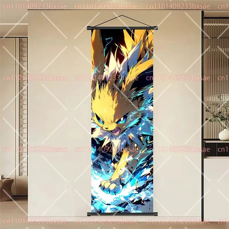 Pokémon Anime HD Scroll Painting Eevee Pikachu Suicune Charizard Mewtwo Διακόσμηση τοίχου με φόντο αφίσα Παιδικό δώρο — image 14