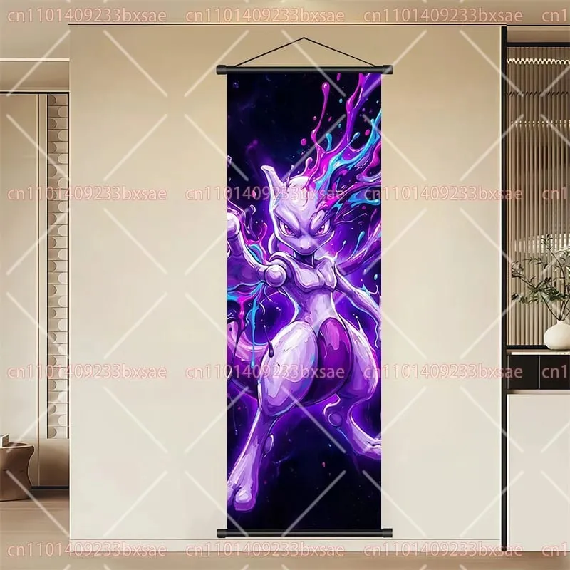 Pokémon Anime HD Scroll Painting Eevee Pikachu Suicune Charizard Mewtwo Διακόσμηση τοίχου με φόντο αφίσα Παιδικό δώρο — image 31