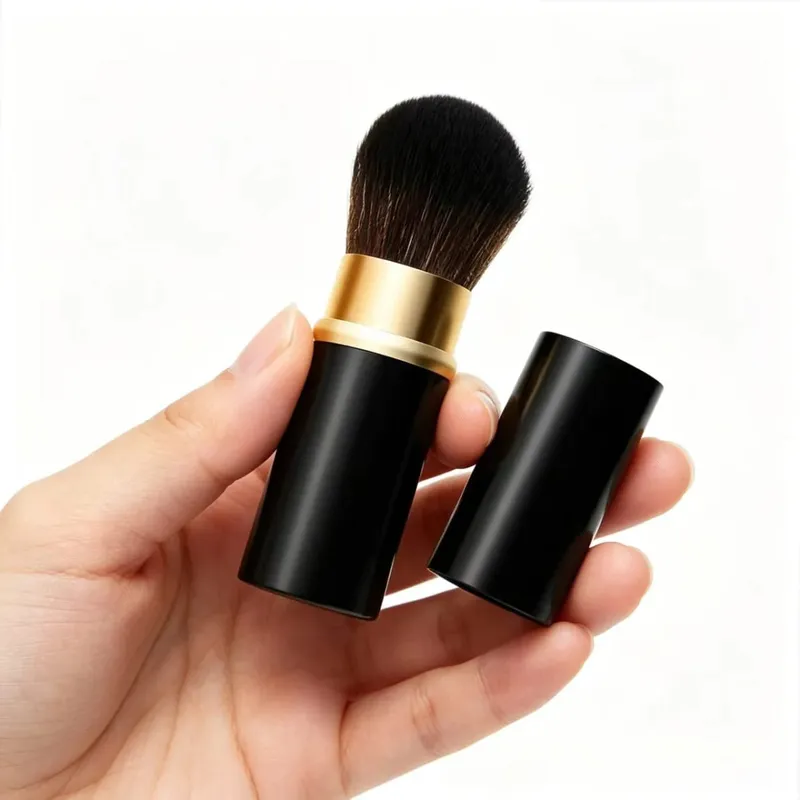 1 τμχ Πτυσσόμενο πινέλο ρουζ Kabuki Foundation Brush Soft Fluffy Powder Contour Brushes Makeup Φορητά εργαλεία μακιγιάζ — image 8