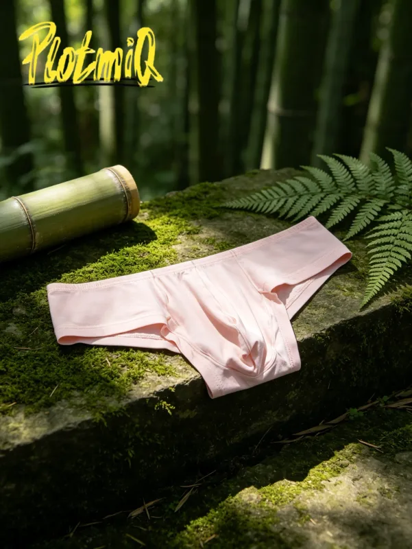 2PCS Low Rise Comfort Men Cotton Briefs Pink Soft Fabric Wide Waistband 3D Support Pouch Moisture Friendly Mens Underwear — image 2