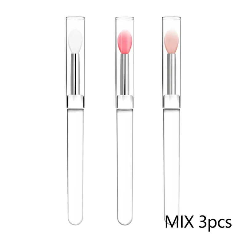 3/15 PCS Silicone Lip Mask Applicator Reusable Lip Brush Transparent Lipstick Tool For Lip Gloss Eyeshadow Brushes Εργαλεία μακιγιάζ