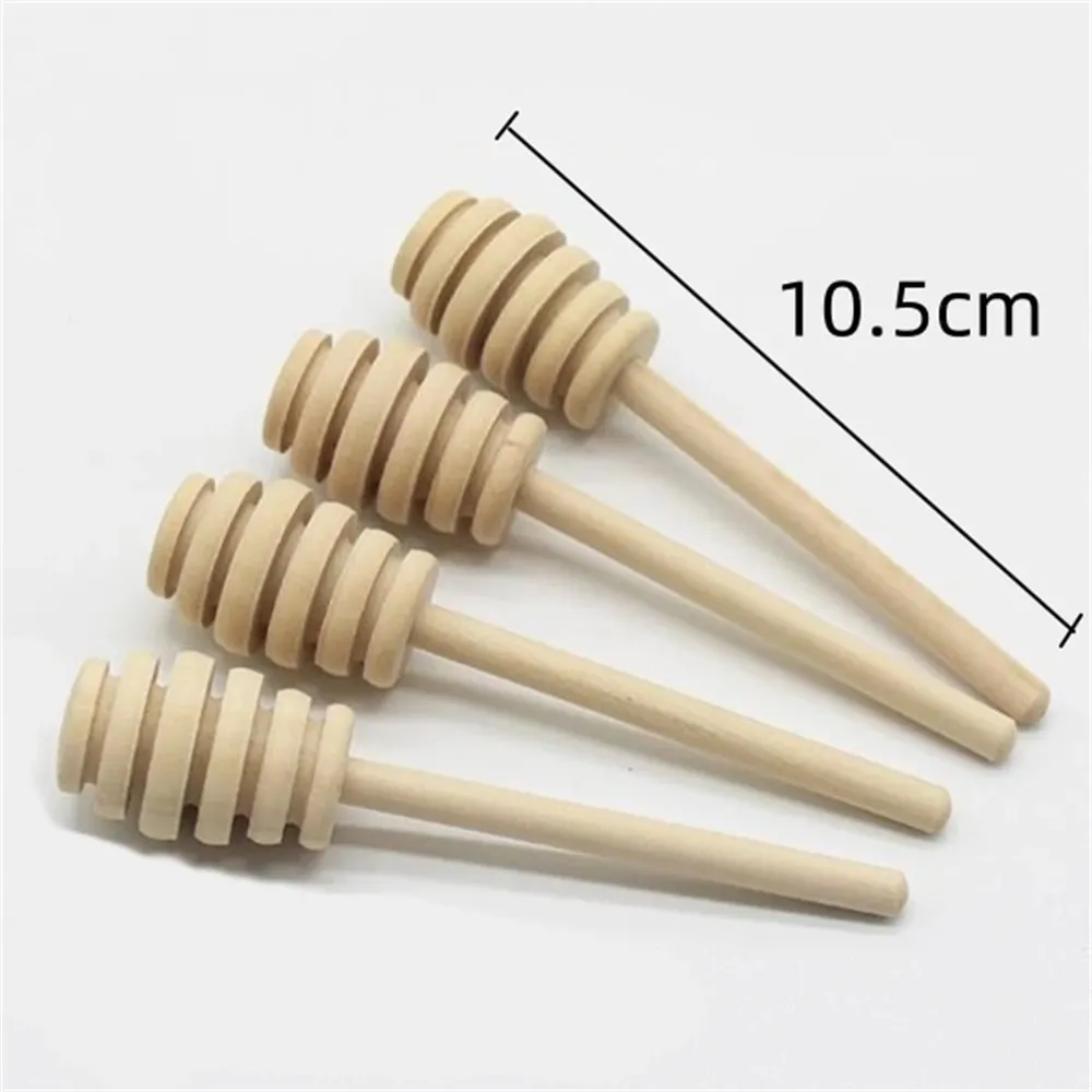 100 τμχ Wood Honey Dipper Stick Server for Honey Jar Dispense Drizzle Honey