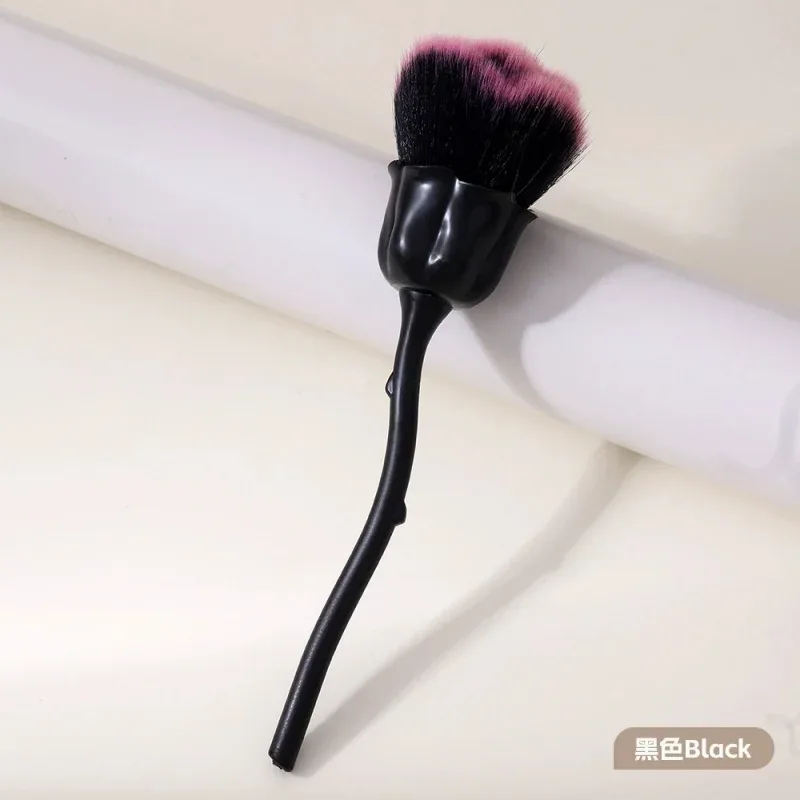 Pincel de maquiagem em formato de flor de rosa, redondo, pó solto, manicure, polimento de unhas, remoção de poeira, ferramentas de maquiagem de beleza