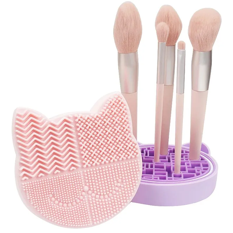 Silicone Makeup Brush Cleaning Storage Box Make Up Washing Board Cleaner Carpet Cosmetic Brushes Tools — image 6