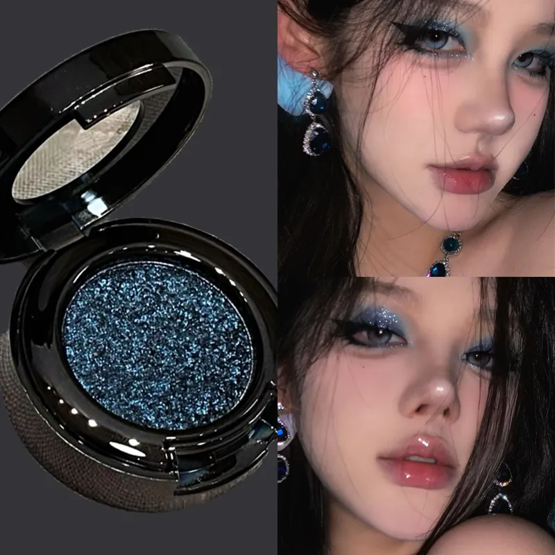 Metallic Glitter Black Blue Eyeshadow Purple Green Metallic Highlighter Eyeshadow Diamond Μακιγιάζ ματιών μακράς διαρκείας Γυναικεία καλλυντικά
