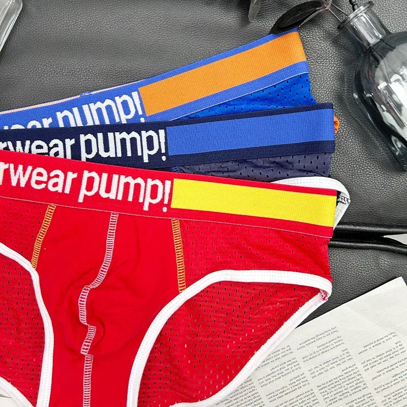 Men's Low Waist Slimming Mesh Briefs U Convex Pouch Elastic Waistband Breathable Colorful Jockstrap Underwear — image 7
