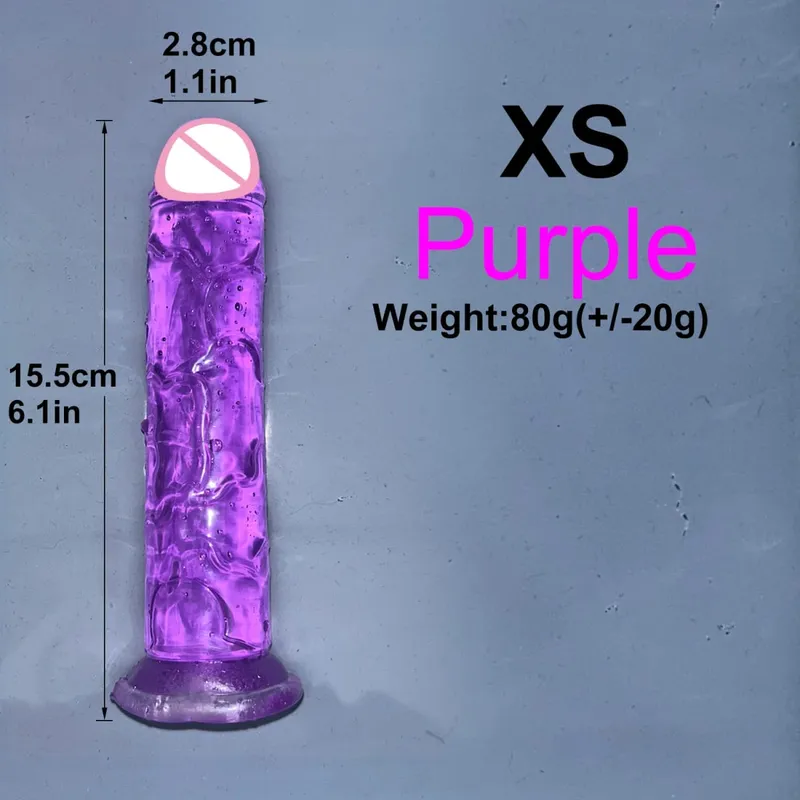 Barato 5 colores pequeño consolador transparente ventosa gelatina pene mujeres erótico sexo Anal juguetes clítoris suave masturbadores vaginales pene — image 12
