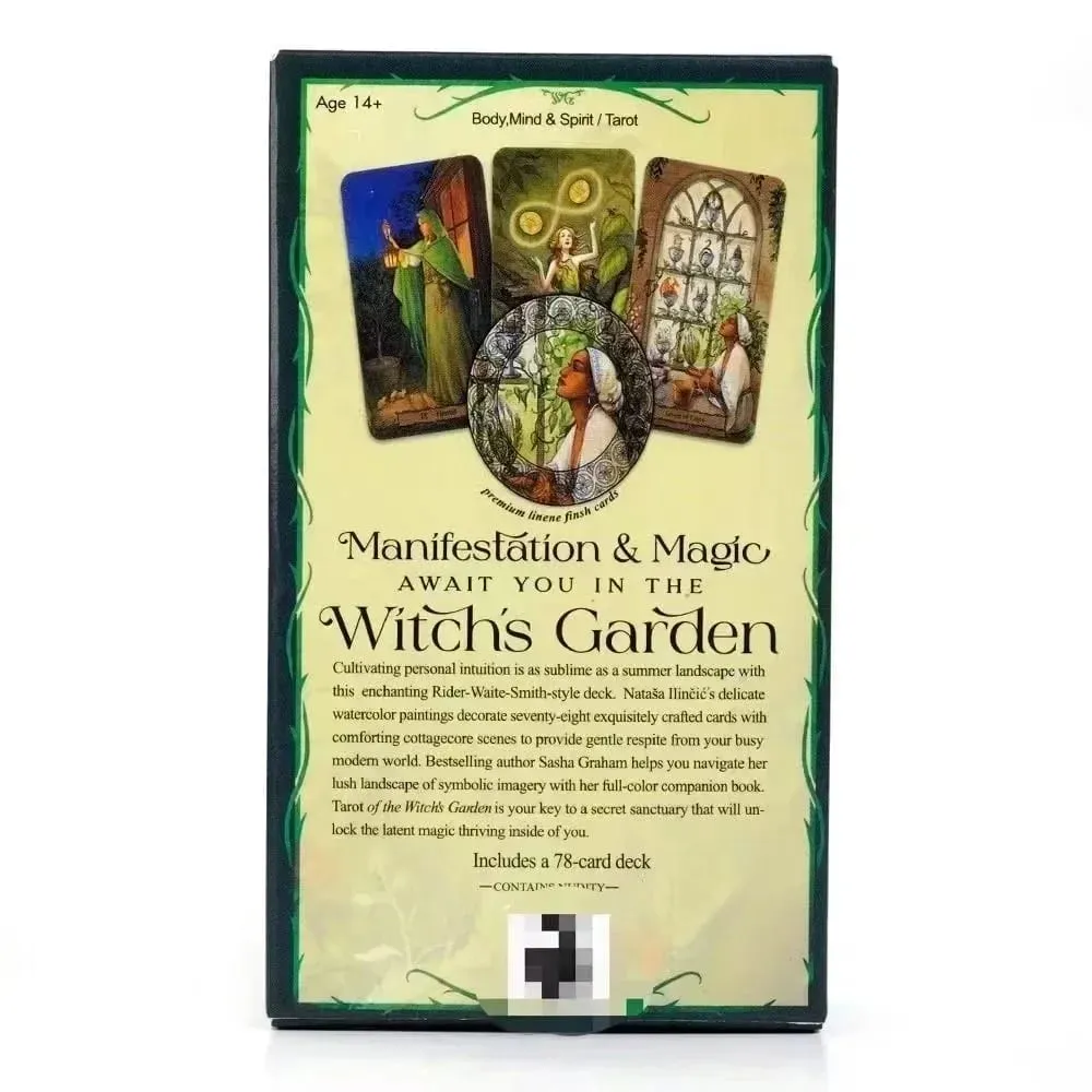 Tarot of the Witch's Garden Παιχνίδι Μαντείας Μαντεία Επιτραπέζια Παιχνίδια Taro Oracle Deck Παίζει πλήρη αγγλική μυστηριώδη έκδοση — image 5