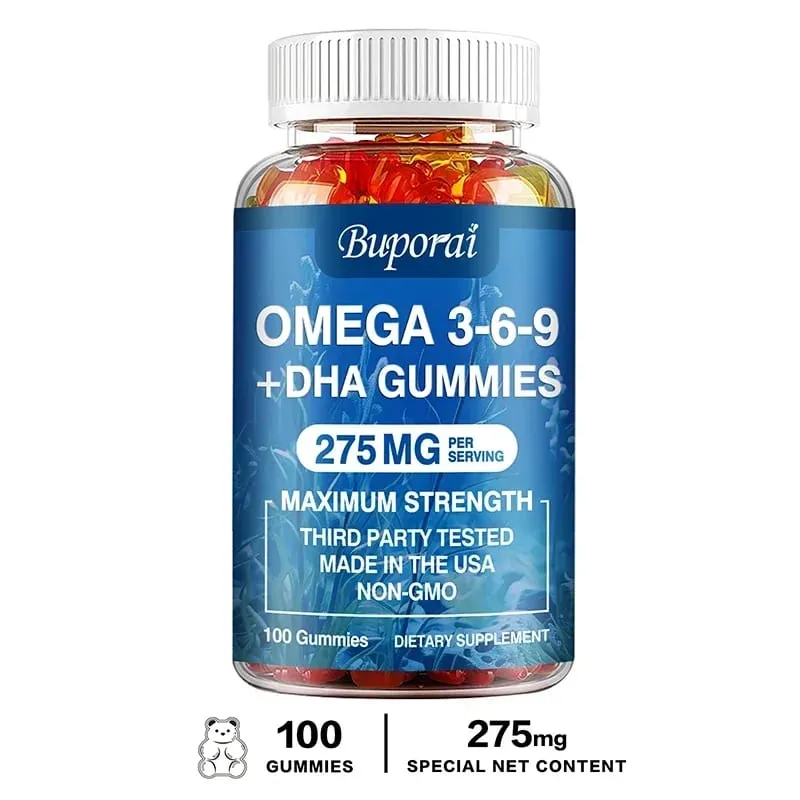 Omega 3 6 9 + DHA gumicukor - Az agy egészsége javítja a koncentrációt Memória javítja a vérkeringést a szem támogatása — image 9