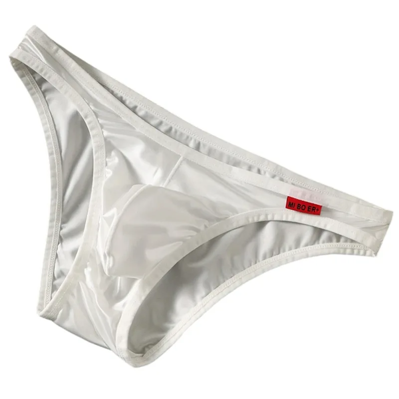 Slip da uomo in raso di seta elasticizzata con slip in seta di ghiaccio, lingerie, mutandine traspiranti, intimo senza cuciture, perizoma giapponese — image 7