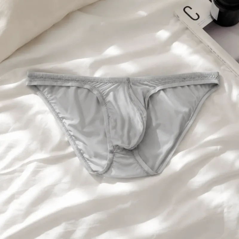 Breathable Low Waist Ice Silk Briefs Transparent Lingerie Bikini Briefs Ultra-Thin Mesh Men's Triangle Panties Summer — image 10