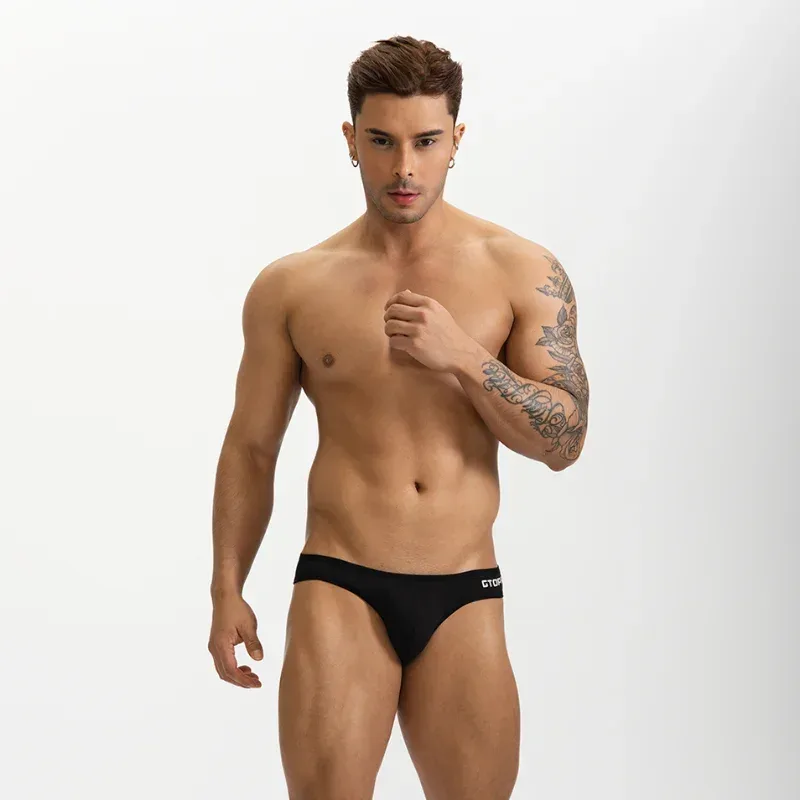 3Pack Mens Underpants Low Waist Briefs U Convex Bag Moisture-wicking Comfortable Sexy Mens Bikini 3256812265867383 — image 3