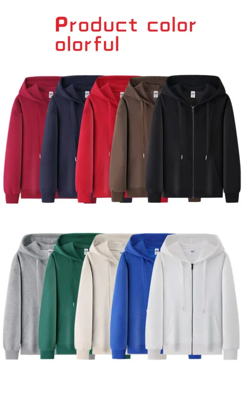 Fashion Hoodie, Hoodie, Custom Zipper Jacket, Cardigan, Printed Logo, Embroidered Logo, Men's and Women's Pure Cotton Clothes — image 17