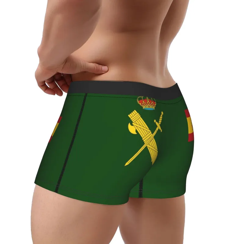 Flag of Spain Plus Emblem Civil Guard Men's Underwear Spanish Boxer Briefs Shorts Panties Funny Soft Underpants for Male S-XXL — image 3