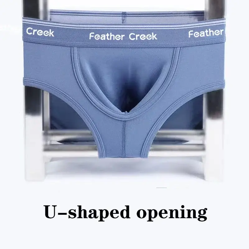 Large Pouch Men's Panties U Convex Front Pocket Flat Foot Triangle Sexy Shorts Fashionable Underwear for Men — image 12