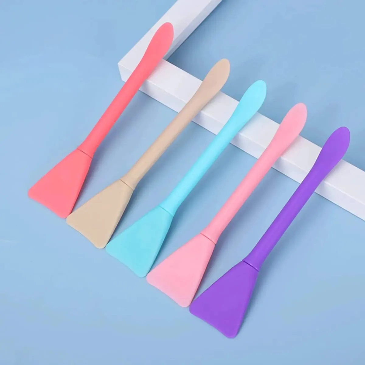 5pcs Silicone Face Mask Brushes Makeup Spatula Applicator Skincare Spatula Lotion Face Cream Applicator Spa Makeup Tools — image 3