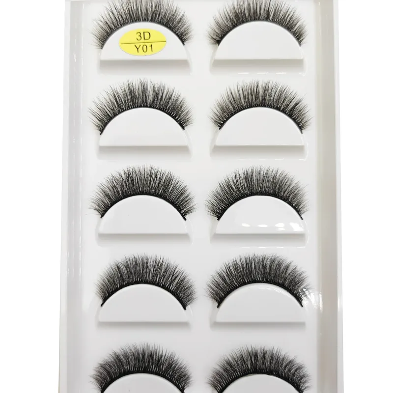 Natural 3D Mink False Eyelashes Soft Wispy Fluffy Eye Faux Lashes Make Up Eyelash Beauty Cat Cilios 5 Pairs 15 Styles — image 26