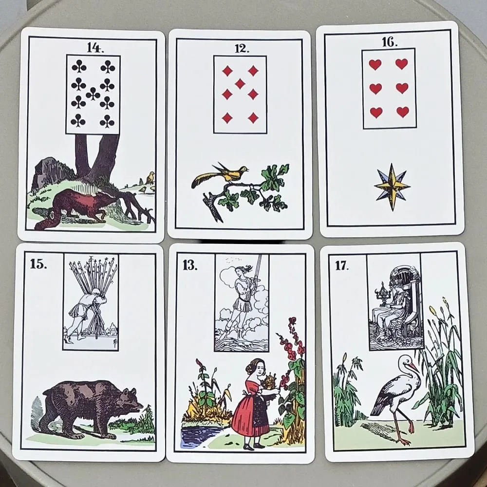 The New York Lenormand Deck – Historical 36-card Divination Deck Vintage Style Cartomancy Κάρτες με διπλό ανάγλυφο — image 3
