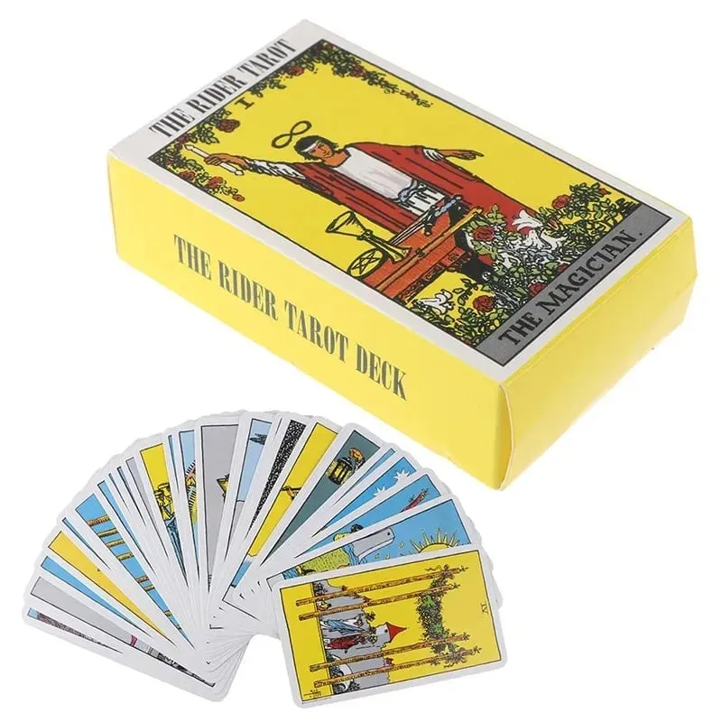 Σετ τράπουλας Pink Rider Waite Tarot για αρχάριους Προφητεία μαντική τράπουλα Family Party Board Fate Card Fortune Telling Game
