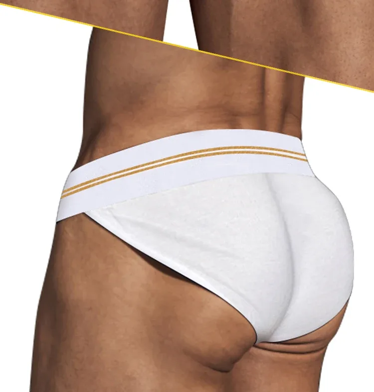 Mga Brief Panlalaking Seamless Hip Design Mens Underwaer Super Large Wide 5cm Elastic Band Independent Codpiece Boy Short Pants — image 19