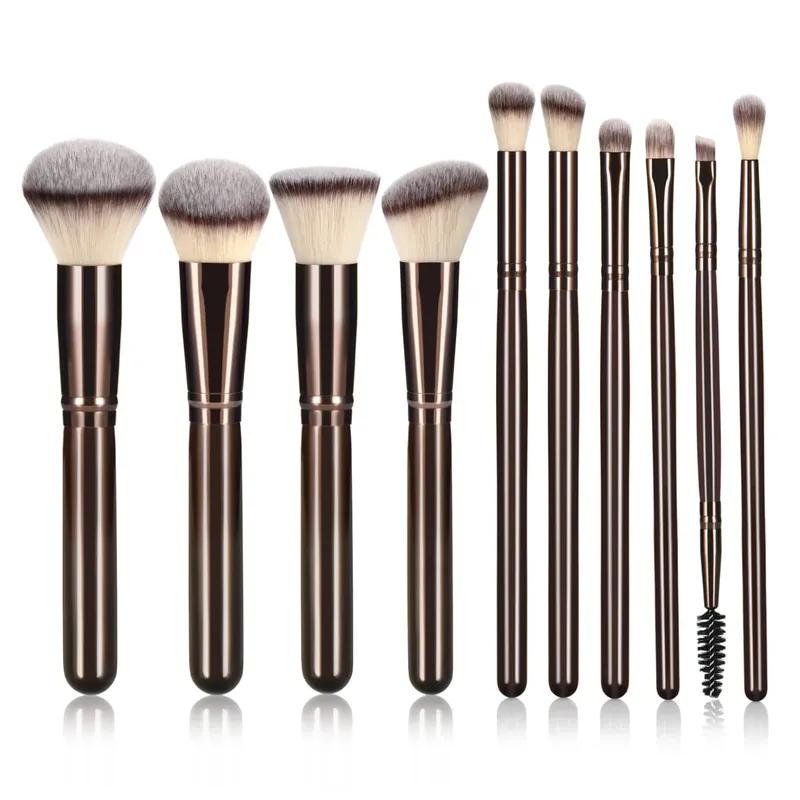 20/40Pcs Σετ βουρτσών και σφουγγαριών μακιγιάζ Καφέ Μακιγιάζ Puff Beauty Egg Κιτ ντεμακιγιάζ για ντεμακιγιάζ — image 19