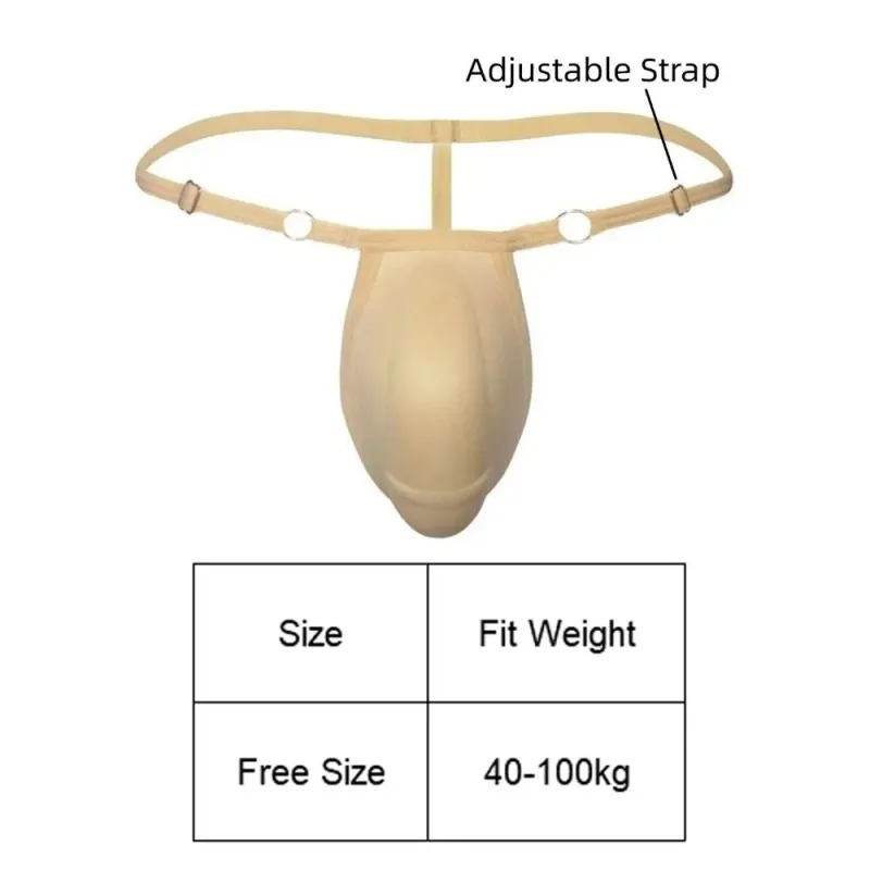 T-back Push Up Sponge Cup Pad Thongs Adjustable 3D Front Padded Briefs Seamless Low-waist Men Shapewear Men Panties Accessories — image 6