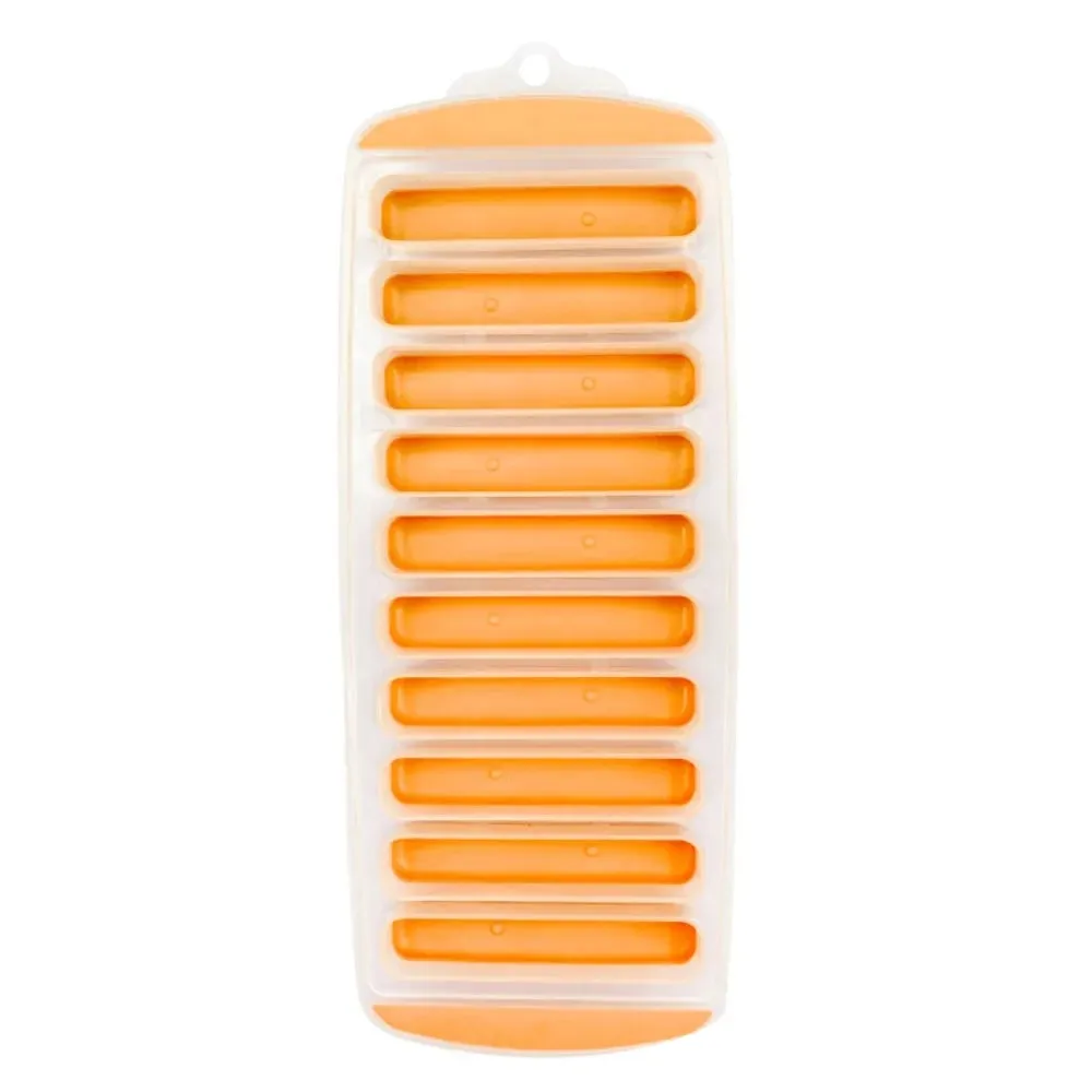 DIY 10 Holes Long Strip Force Cube με Καπάκι Δίσκος για παγάκια σιλικόνης Σπιτική φόρμα παγοκύστη Κρύο ρόφημα — image 13