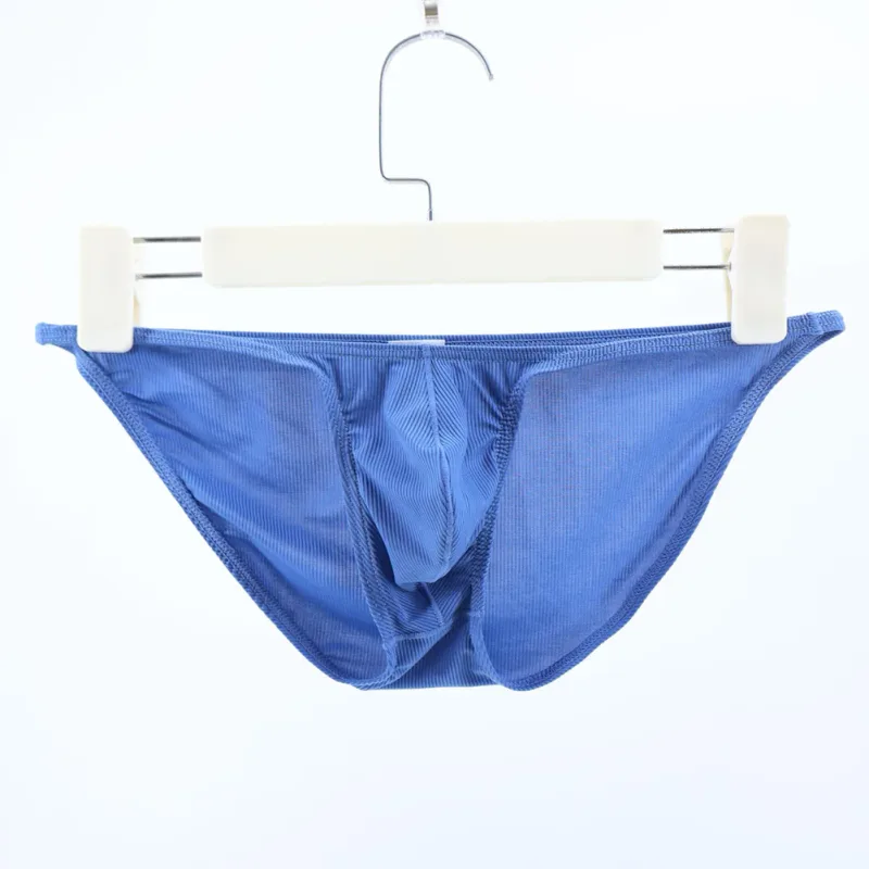 Men Fashion Ribbing Sexy High Fork Underwear Briefs U Convex Pouch Low Rise Man Comfortable Underpants Quick-drying — image 14