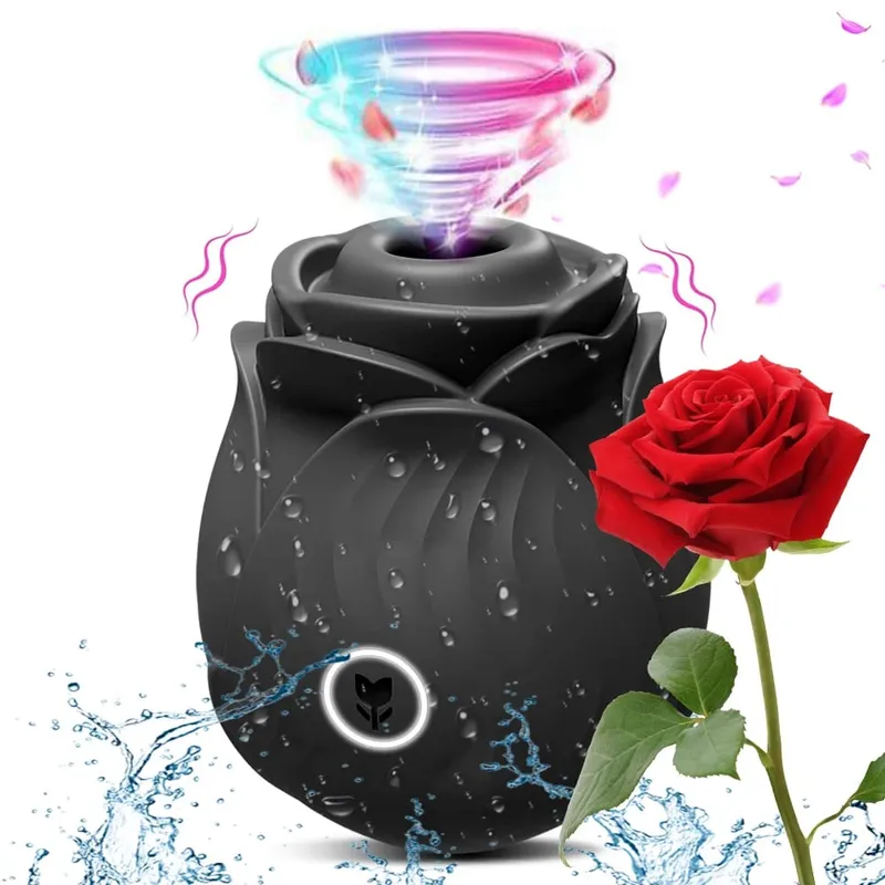 Rose-Sucking Thrusting Dildo Vibrator for Women Nipple Clit Stimulator Vibrating Egg Tongue Licking Clitoris Sucker Sex Toys