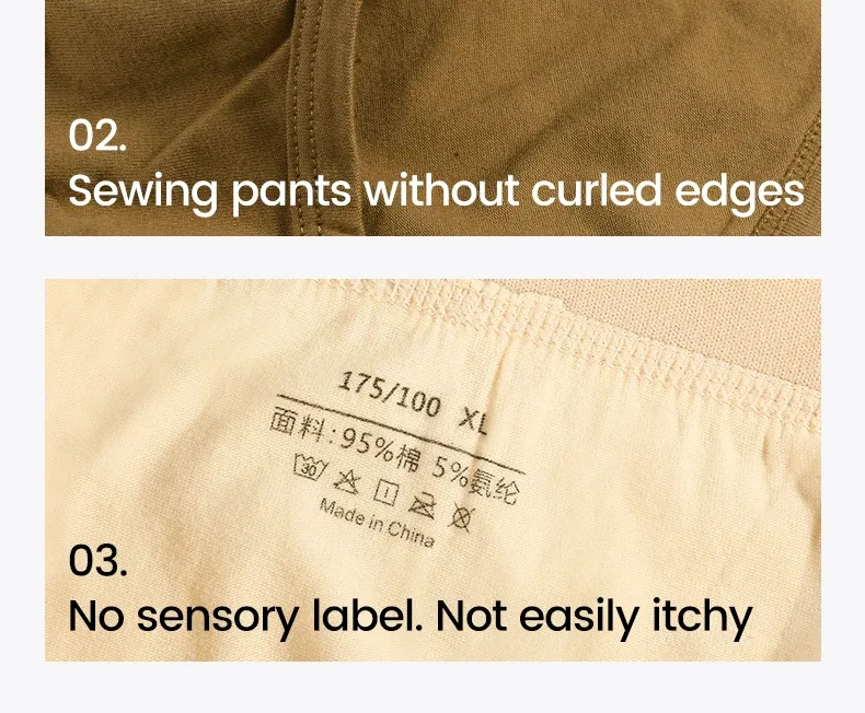 Men's pure cotton breathable and comfortable triangular underpants, mid-waist, skin-friendly and soft, teenagers' underpants — image 17