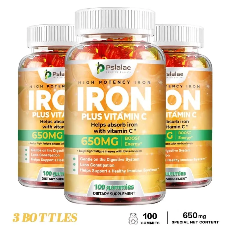 Iron Gummies 650 Mg - Προωθεί την παραγωγή ερυθρών αιμοσφαιρίων Ανακουφίζει από την κούραση Απορροφά απαλά το σίδηρο και βελτιώνει την ενέργεια — image 8