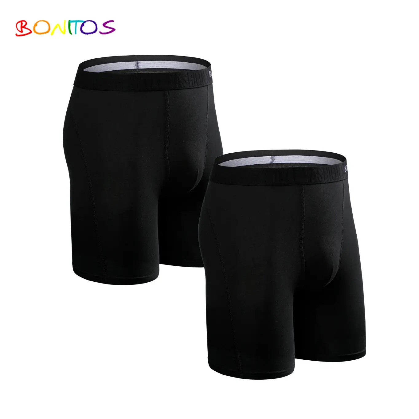 2 pz Confezione Gamba Lunga Boxer da Uomo Mutandine Kit Homme Mutande Boxer Slip Intimo per Uomo Cotone Maschile Sexy Set Box Palestra — image 4