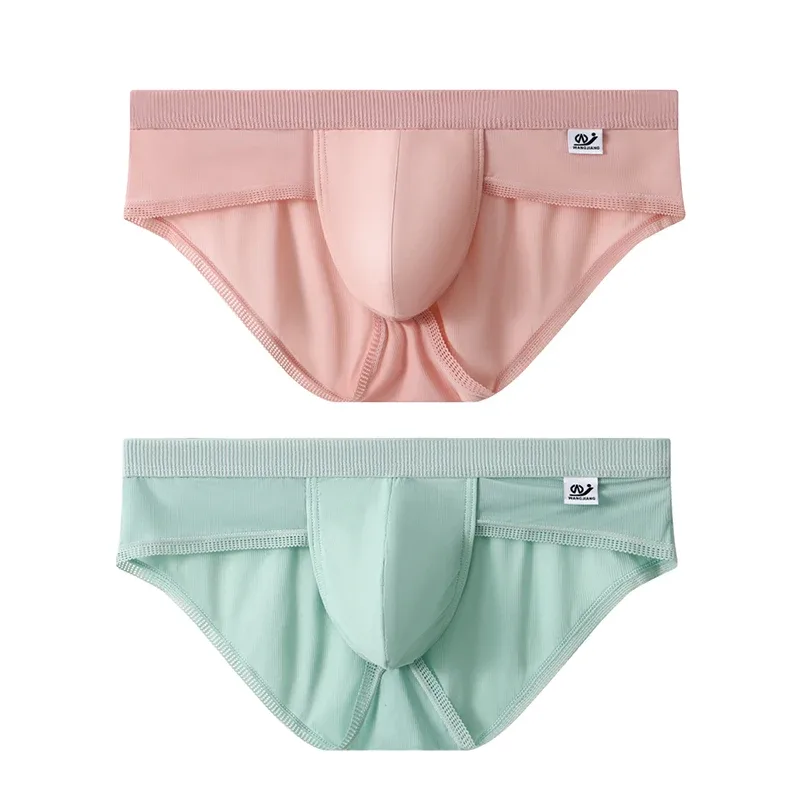 Men's Ice Silk Seamless Briefs Ultra-Thin Breathable Underwear with Sexy U Convex Pouch Mid-Waist Comfortable Summer Shorts — image 26