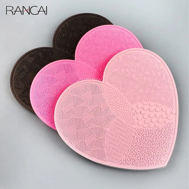 Scrubbing Pad Μακιγιάζ Βούρτσες Καθαρισμού Σιλικόνης με Βεντούζα Love Cleaner Washing Cosmetic Brush Beauty Supplies Tool — image 6