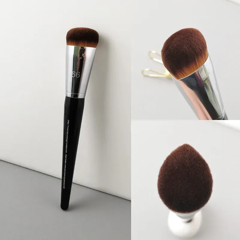 1 piece Pro Round Powder Makeup brushes Setting Make up brush Powder Contour synthetic Hair Angled Foundation wood handle — image 9